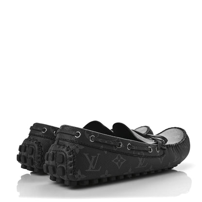 Louis Vuitton Monogram Eclipse Mens Arizona Car Shoe Moccasin Loafers 11 4 of 8