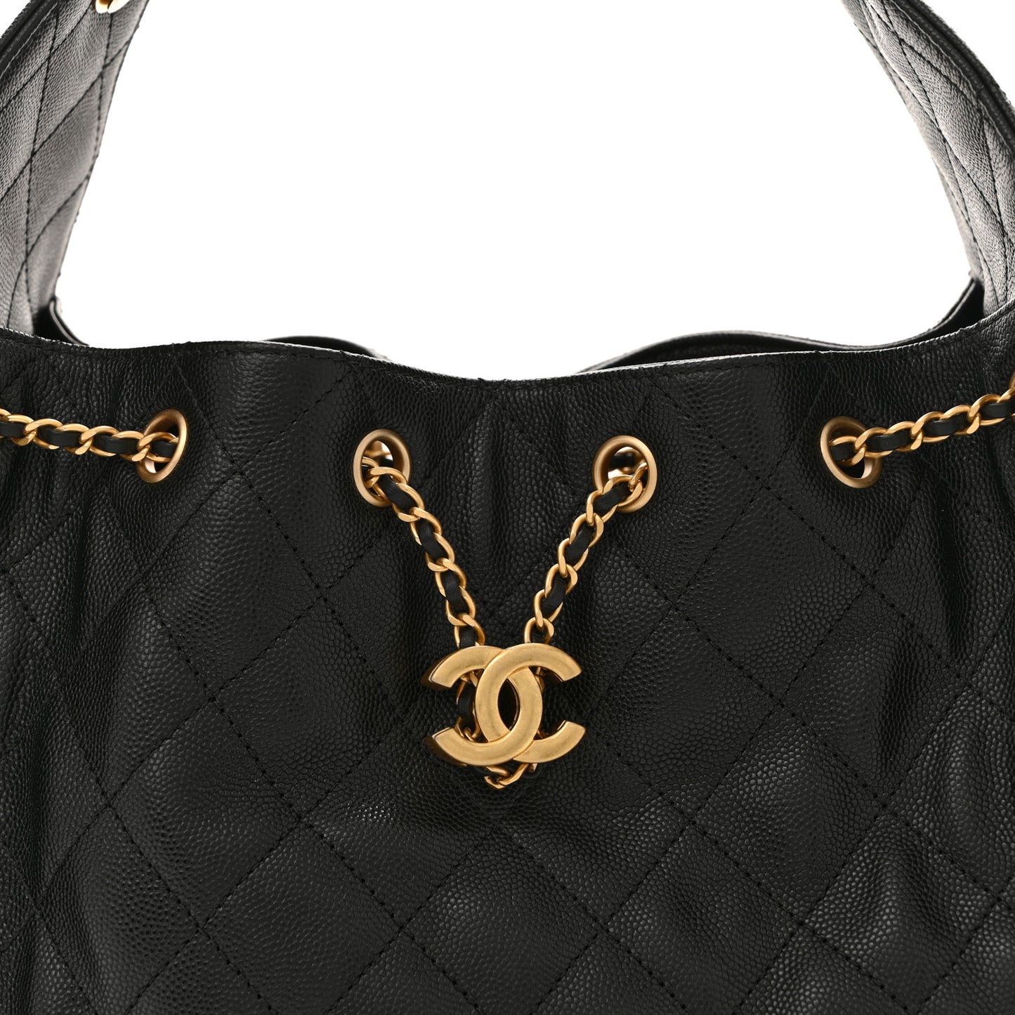 Caviar Quilted Small Chanel 25 Handbag Black