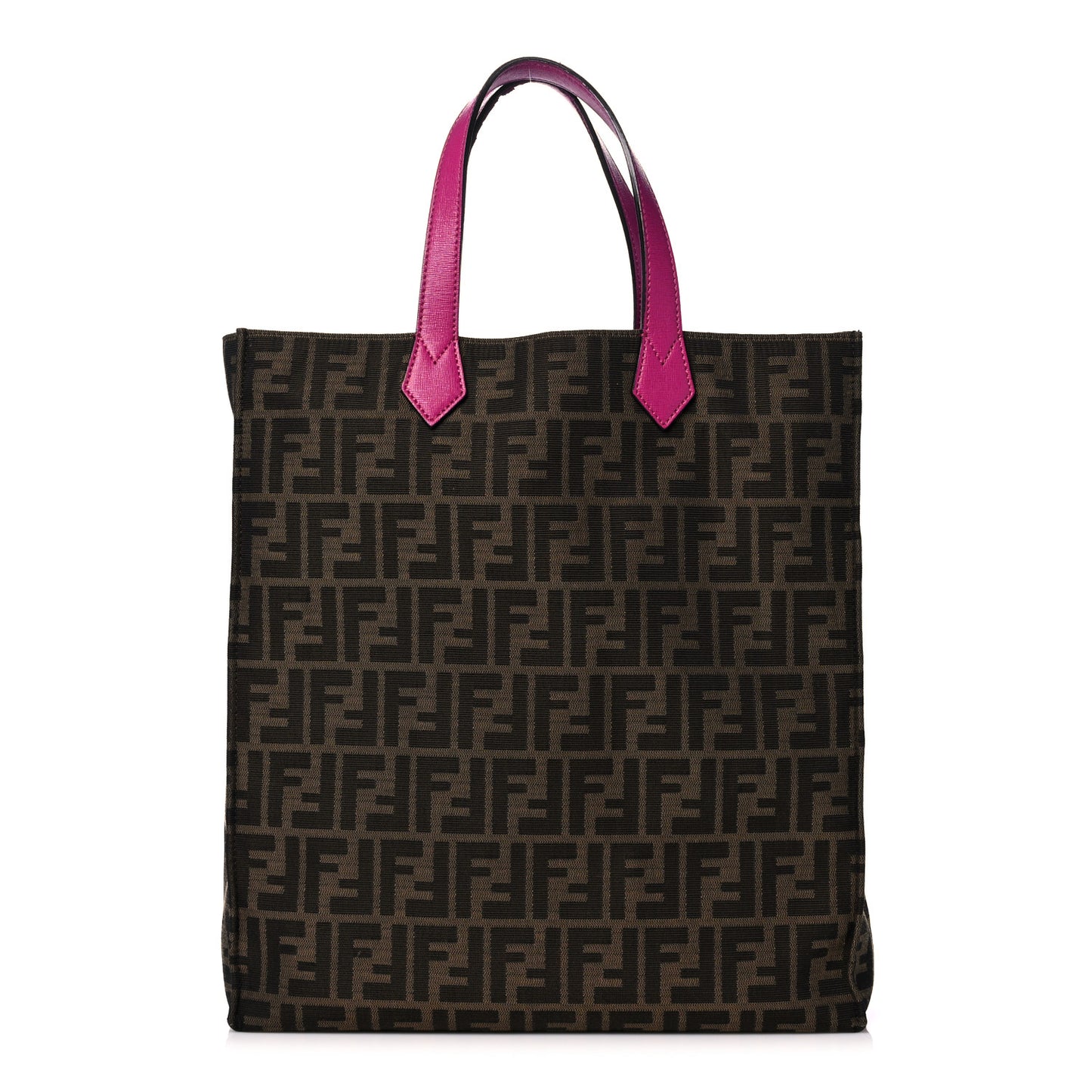 Zucca Vitello Elite Special Shopping Tote Tobacco Fuxia