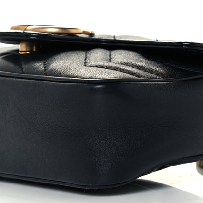 Gucci Calfskin Matelasse Super Mini GG Marmont Shoulder Bag Black 11 of 11