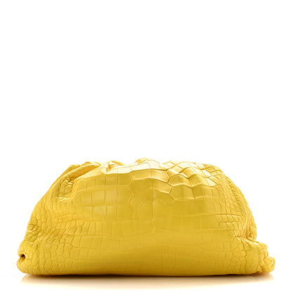 Bottega Veneta Crocodile The Pouch 20 Yellow 1 of 15