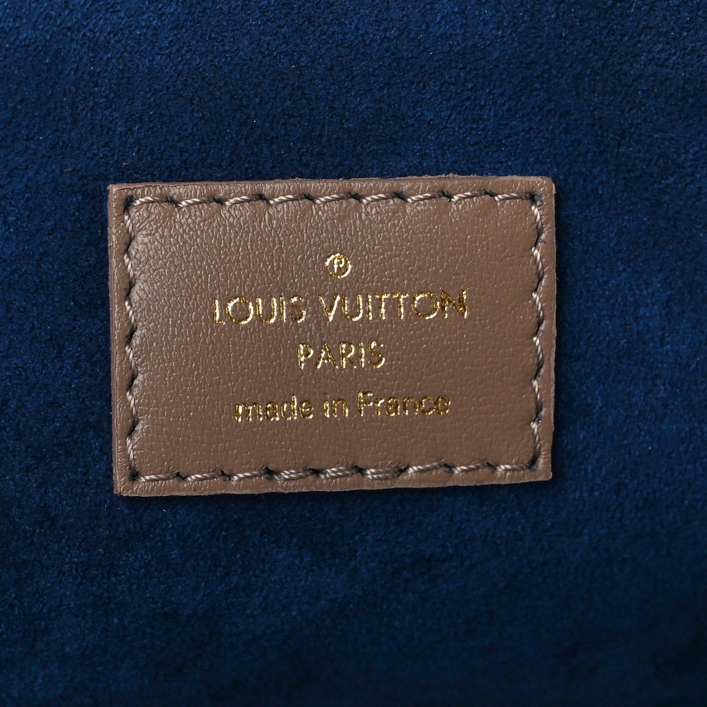 Lambskin Embossed Monogram Coussin MM Taupe
