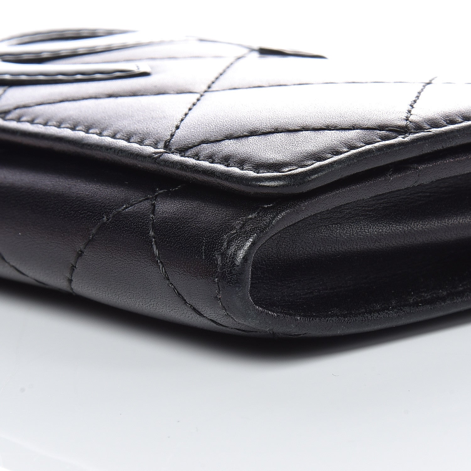 Chanel Calfskin Quilted Cambon Business Card Holder Black 12 of 15