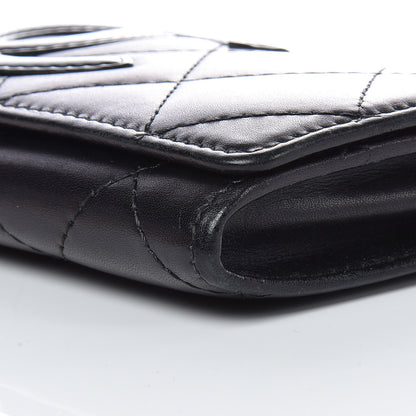 Chanel Calfskin Quilted Cambon Business Card Holder Black 12 of 15