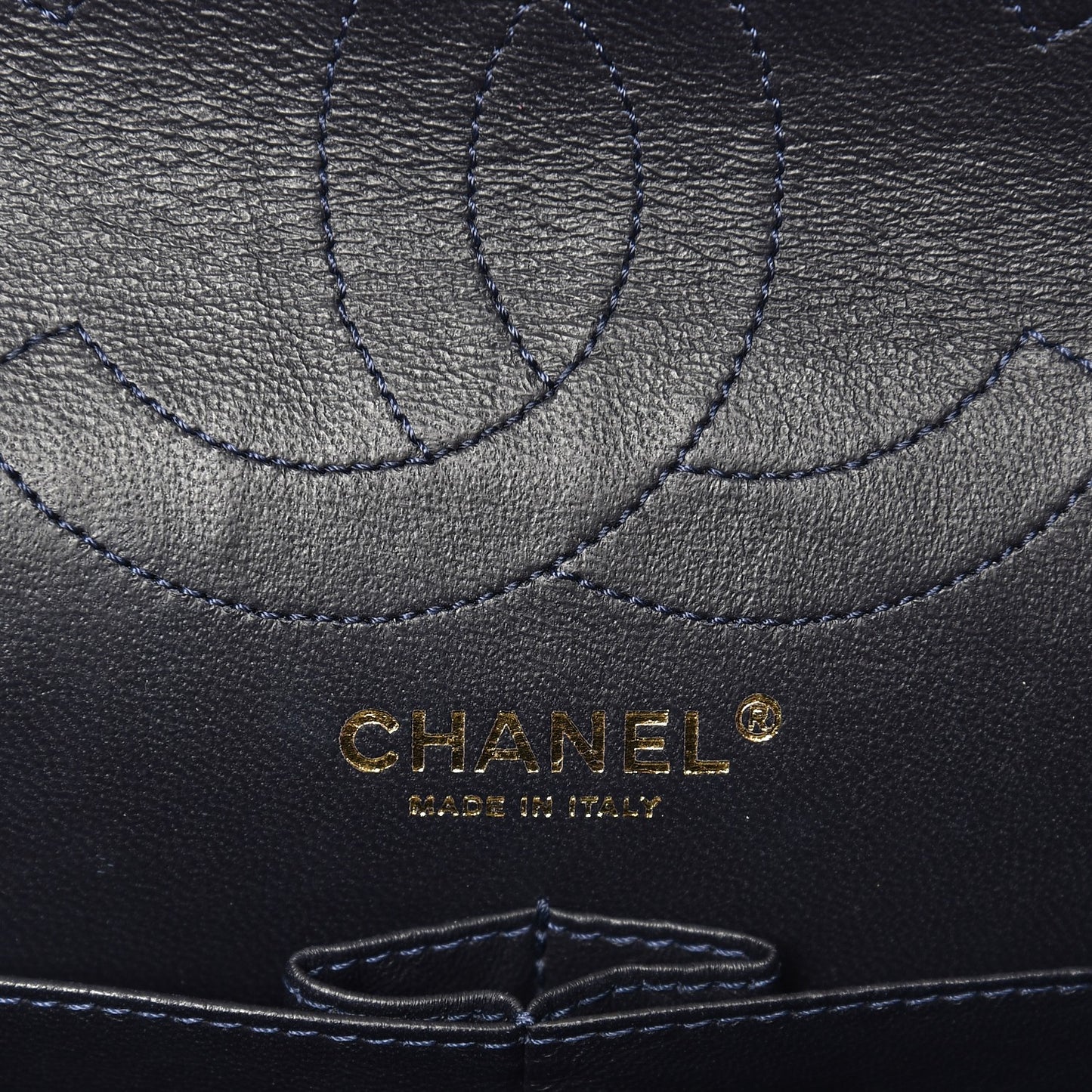 Aged Calfskin Quilted 2.55 Reissue 226 Flap Navy Blue