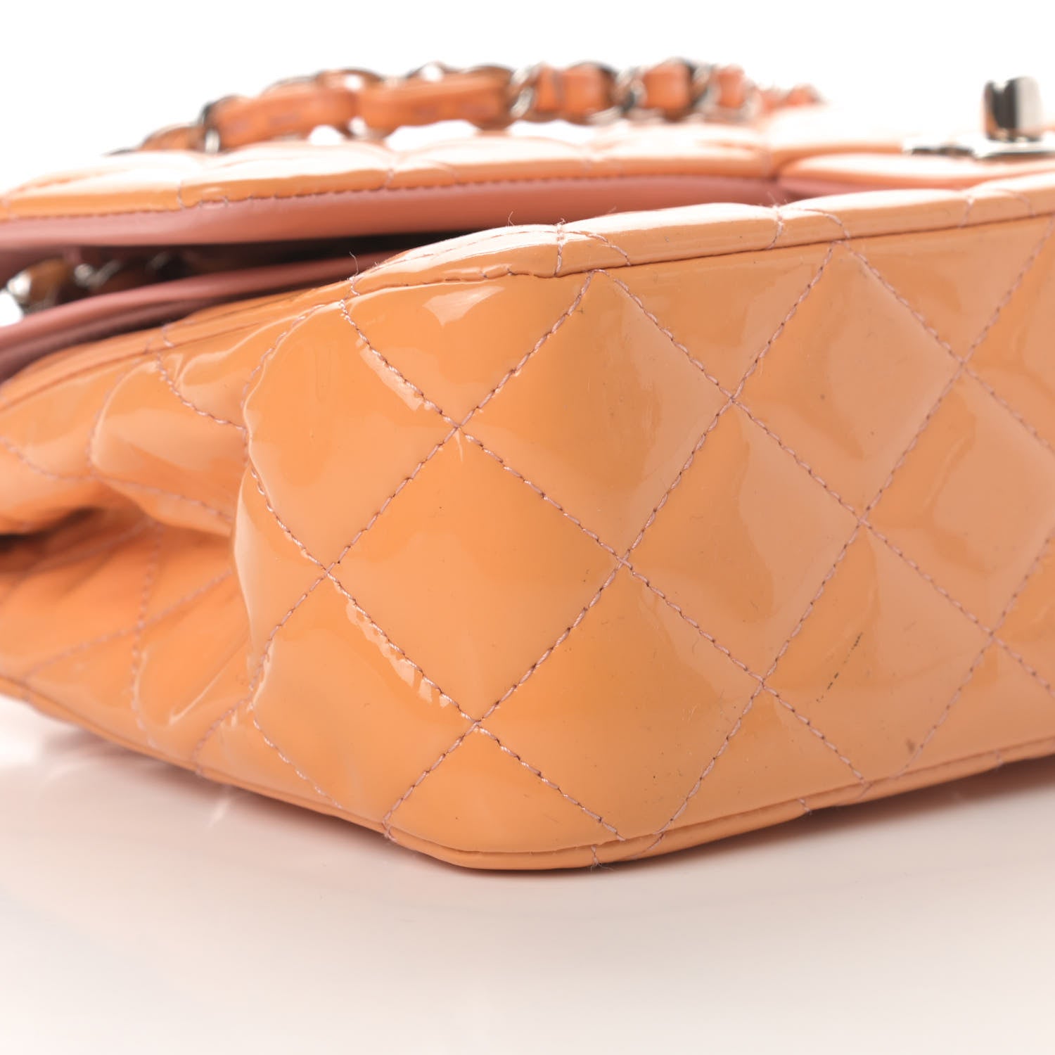 Chanel Patent Quilted Medium Double Flap Pink 9 of 13