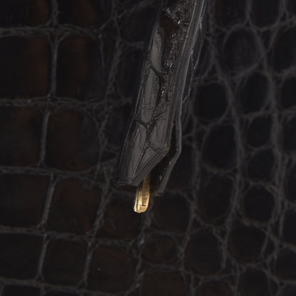Hermes Shiny Crocodile Kelly Sellier 32 Black 20 of 22