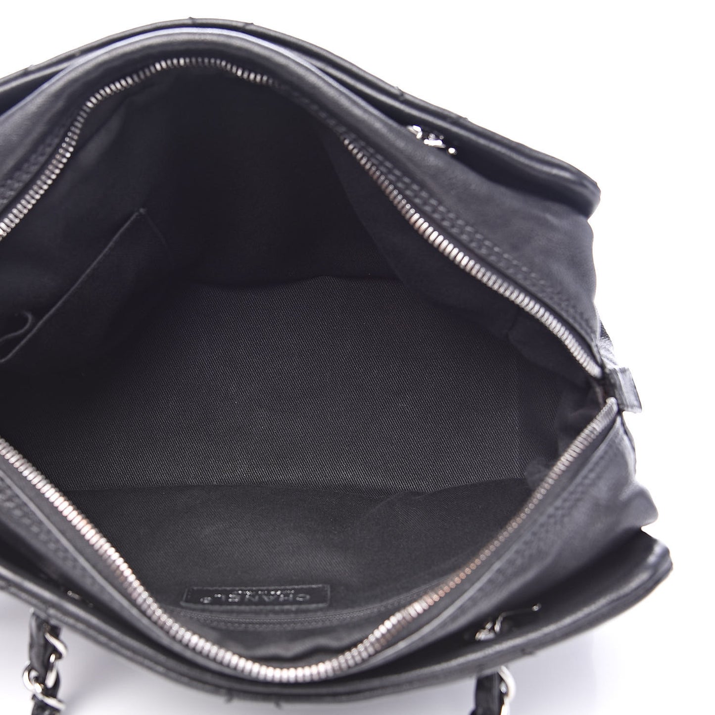 Calfskin Small Diamond Stitch Tote Black