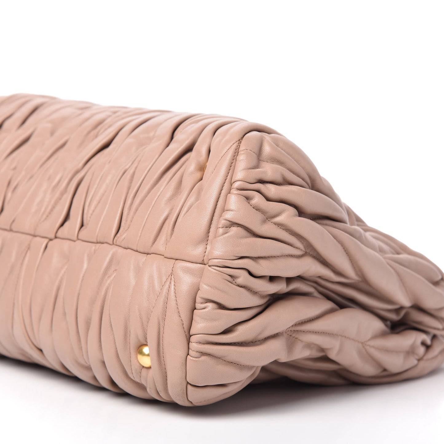 Nappa Matelasse Bauletto Top Handle Bowler Cammeo