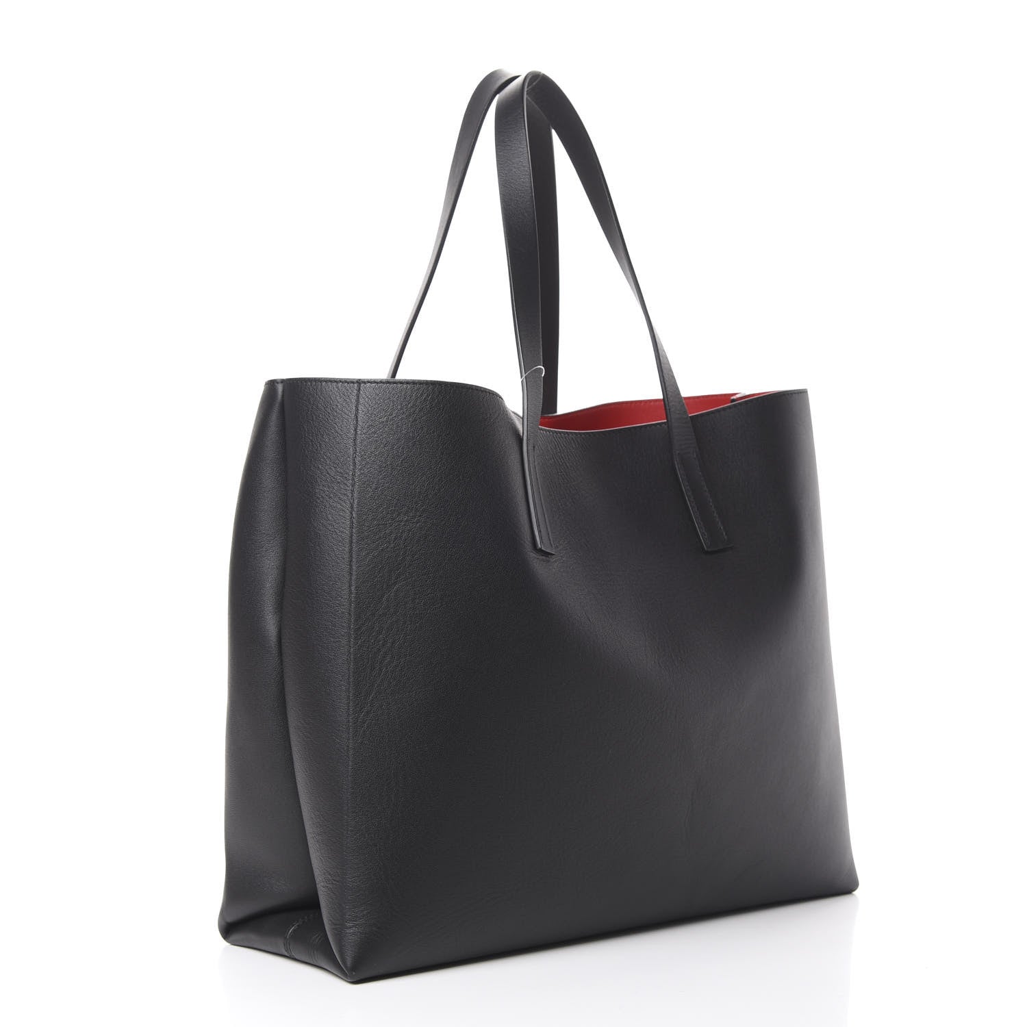 Valentino Garavani Smooth Calfskin Large VRing Tote Black Red 3 of 12