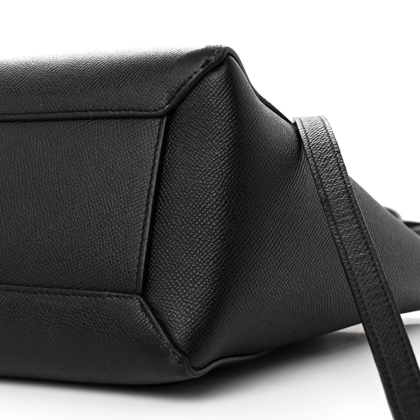 Grained Calfskin Micro Belt Bag Black