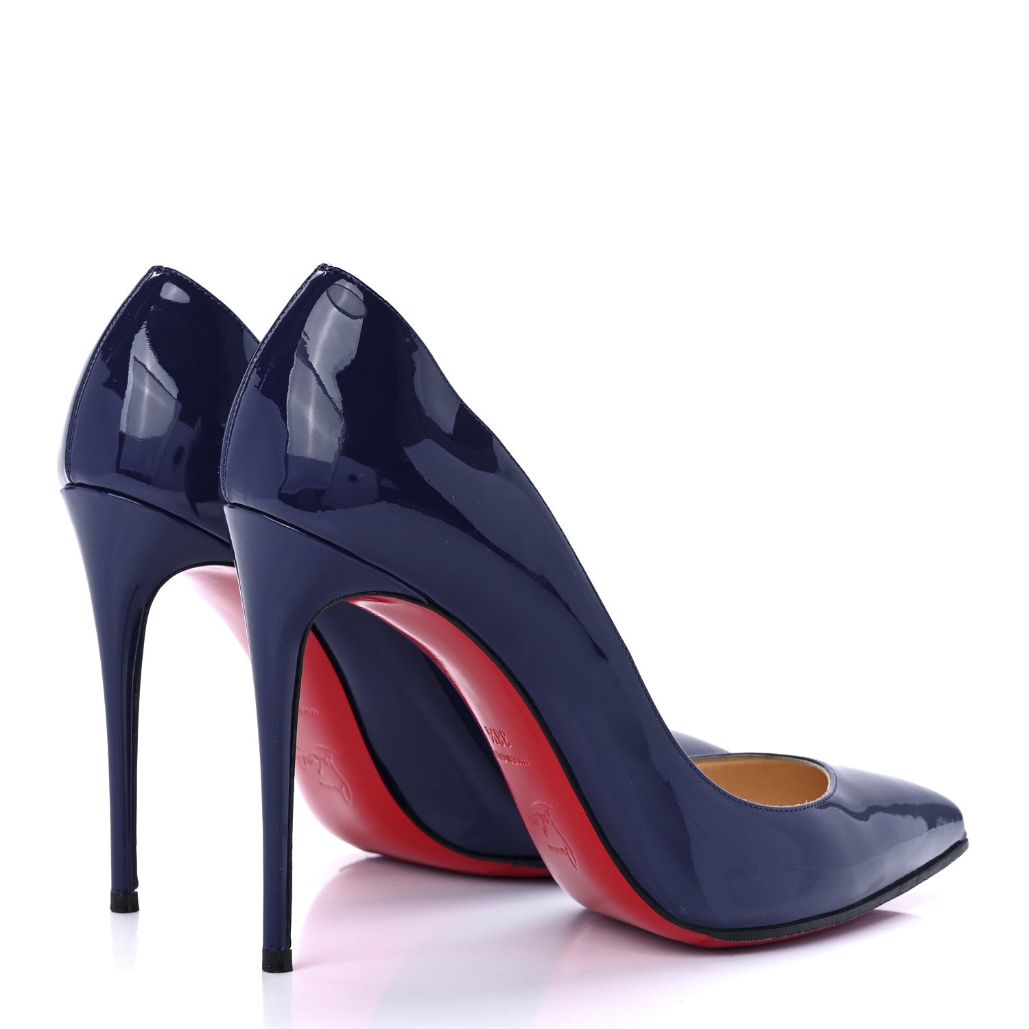 Christian Louboutin Patent Pigalle Follies 100 Pumps 38.5 China Blue 4 of 8