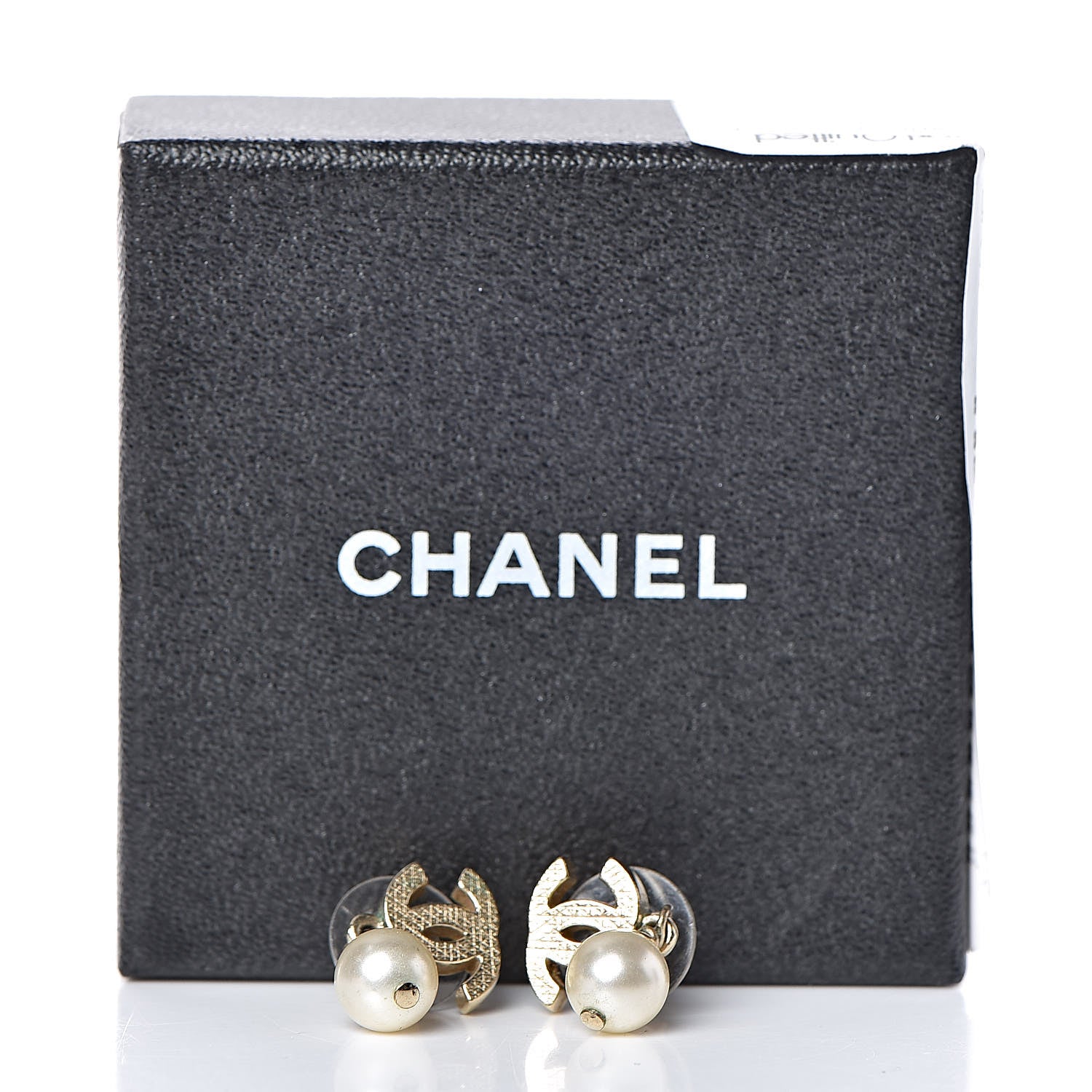 Chanel Pearl Quilted CC Drop Earrings Gold 5 of 5