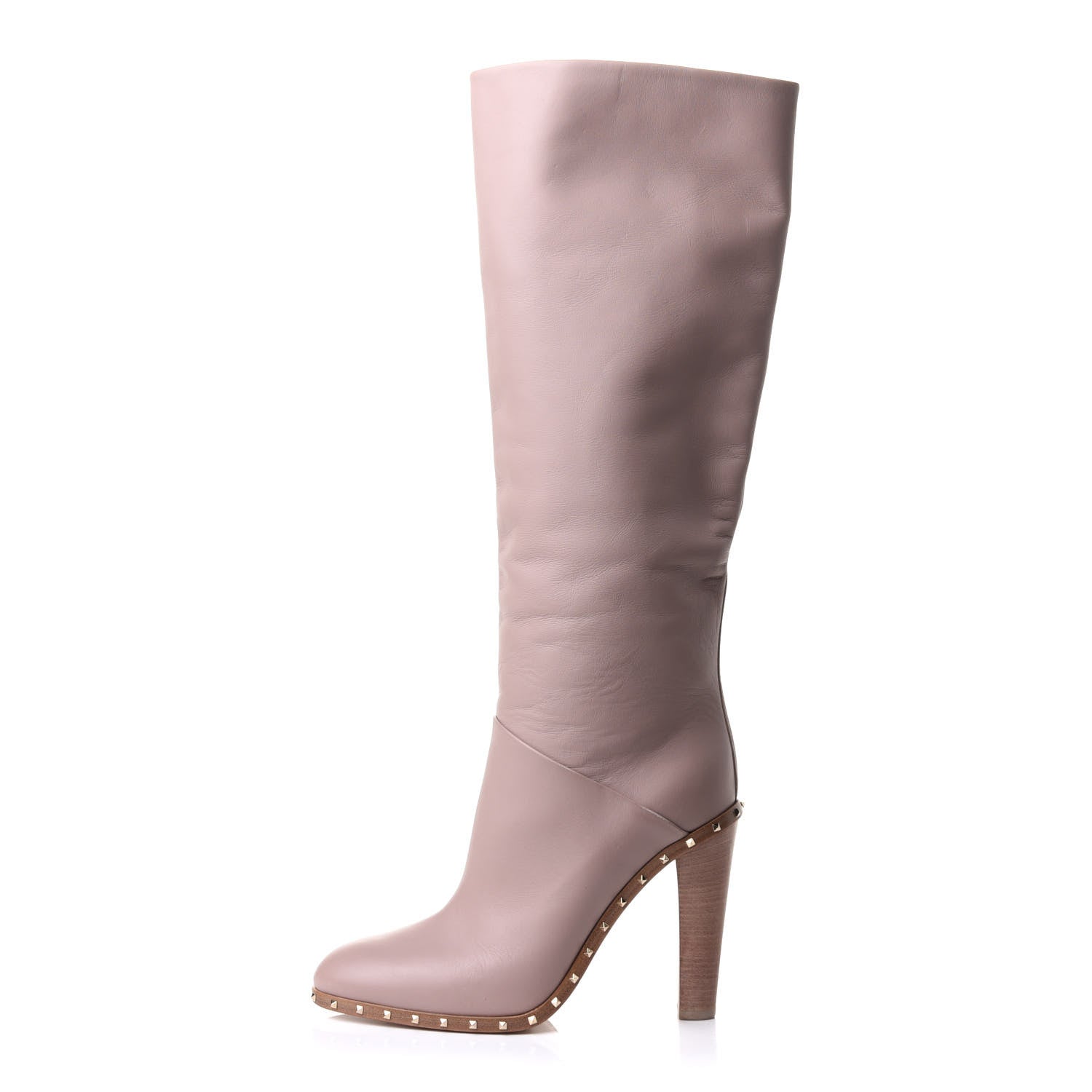 Valentino Garavani Nappa Soul Rockstud Boots 39 Poudre 1 of 8