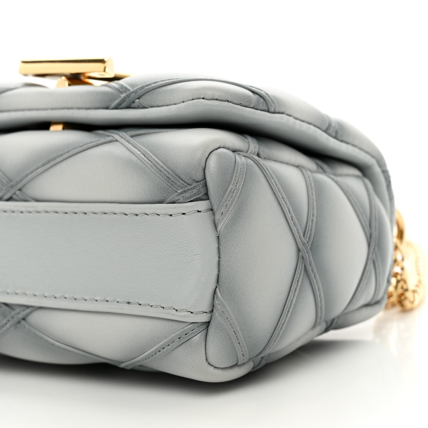 Louis Vuitton Lambskin Malletage Pico GO-14 Ecume Gray 9 of 9