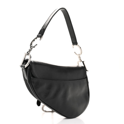 Christian Dior Shiny Goatskin Saddle Bag Black 3 of 13