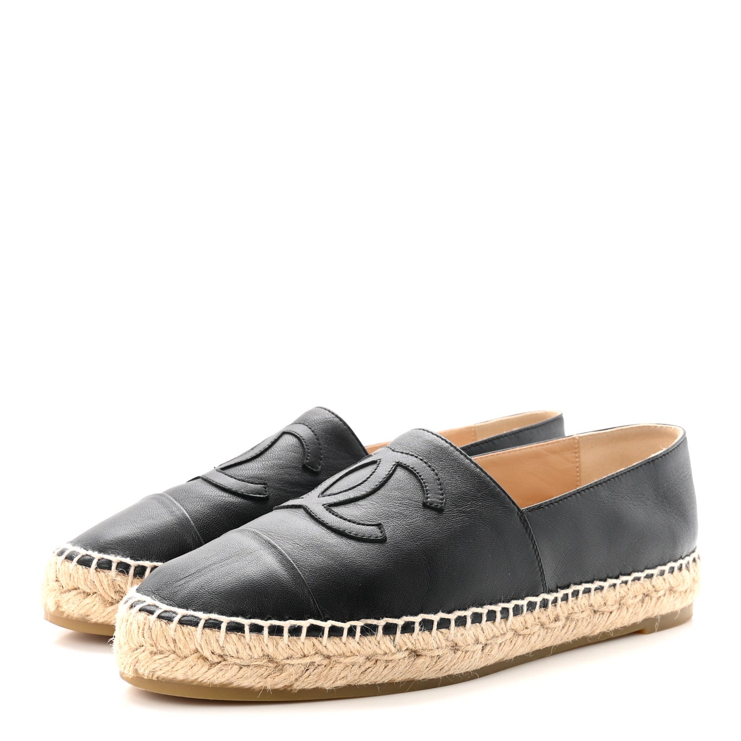 Chanel Lambskin CC Espadrilles 39 Black 4 of 10