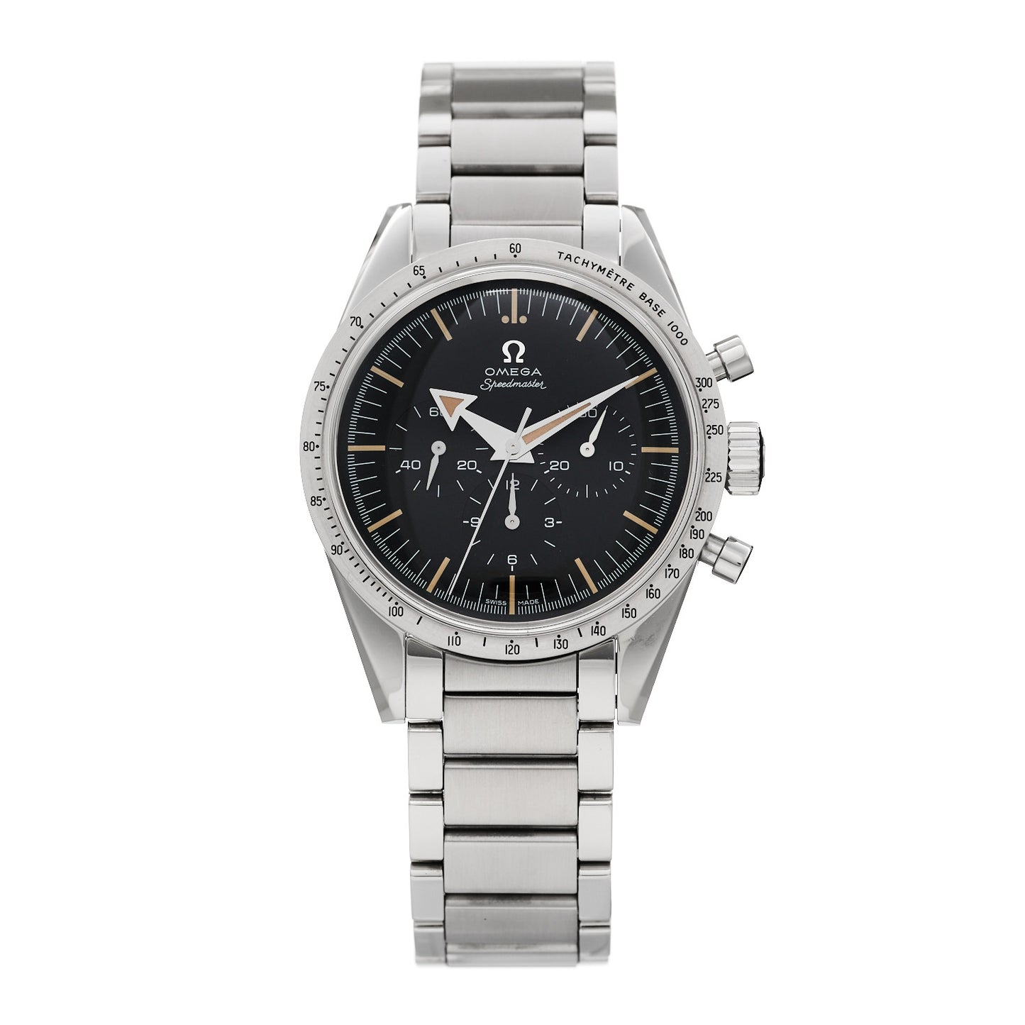 Stainless Steel 38.6mm Speedmaster 1957 Trilogy Chronograph Automatic Watch Black 311.10.39.30.01.001