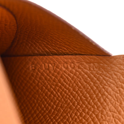 Hermes Epsom Calvi Duo Card Case Gold 8 of 9
