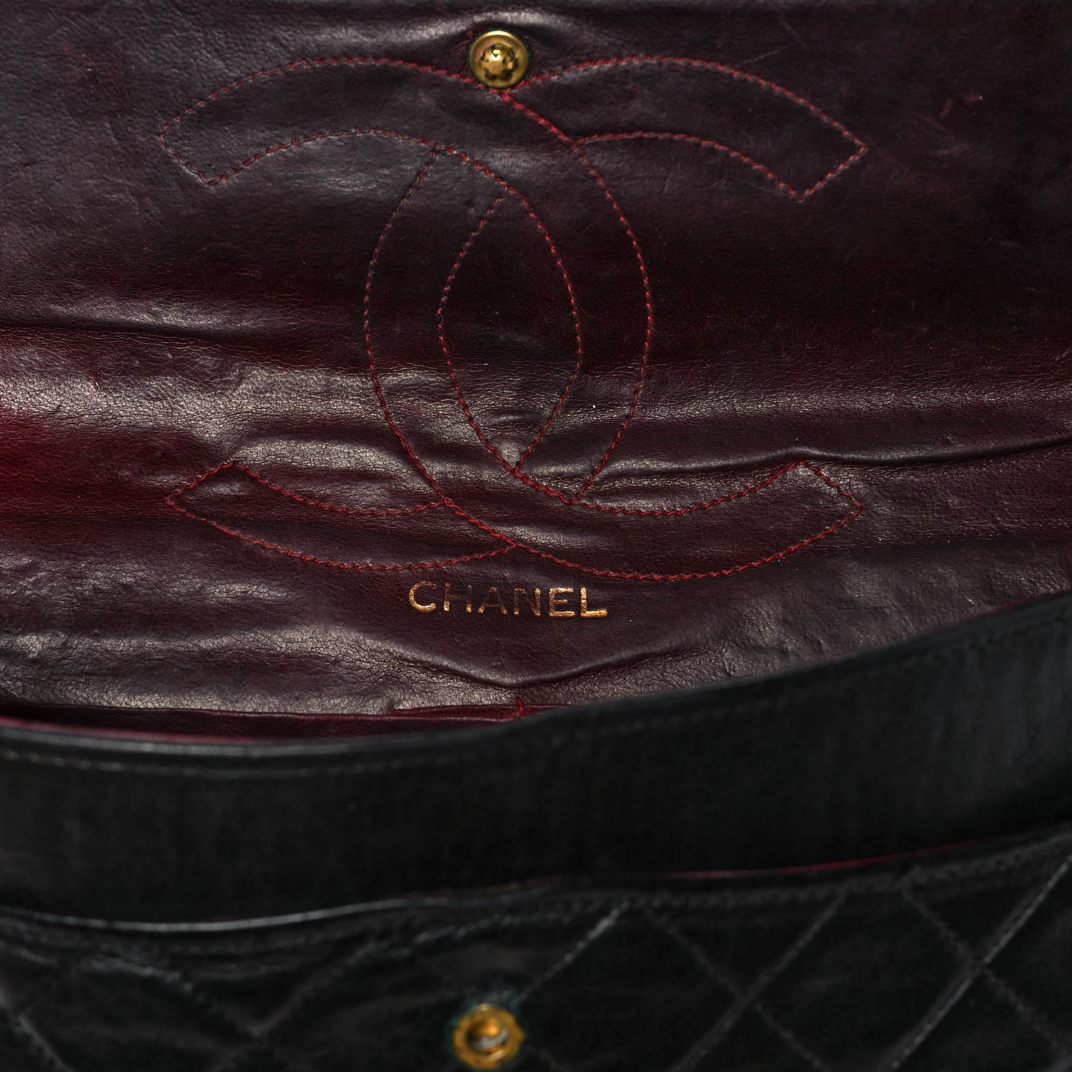 Chanel Lambskin Quilted Medium Double Flap Black 10 of 18