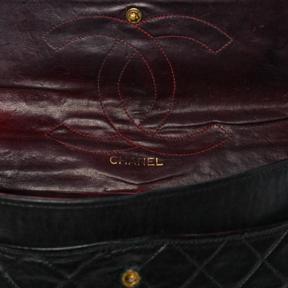 Chanel Lambskin Quilted Medium Double Flap Black 10 of 18