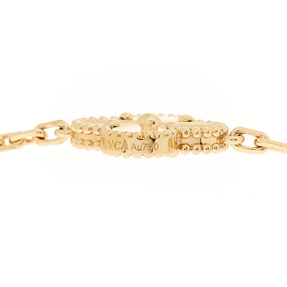 Van Cleef & Arpels 18K Yellow Gold 10 Motifs Guilloche Vintage Alhambra Necklace 5 of 6