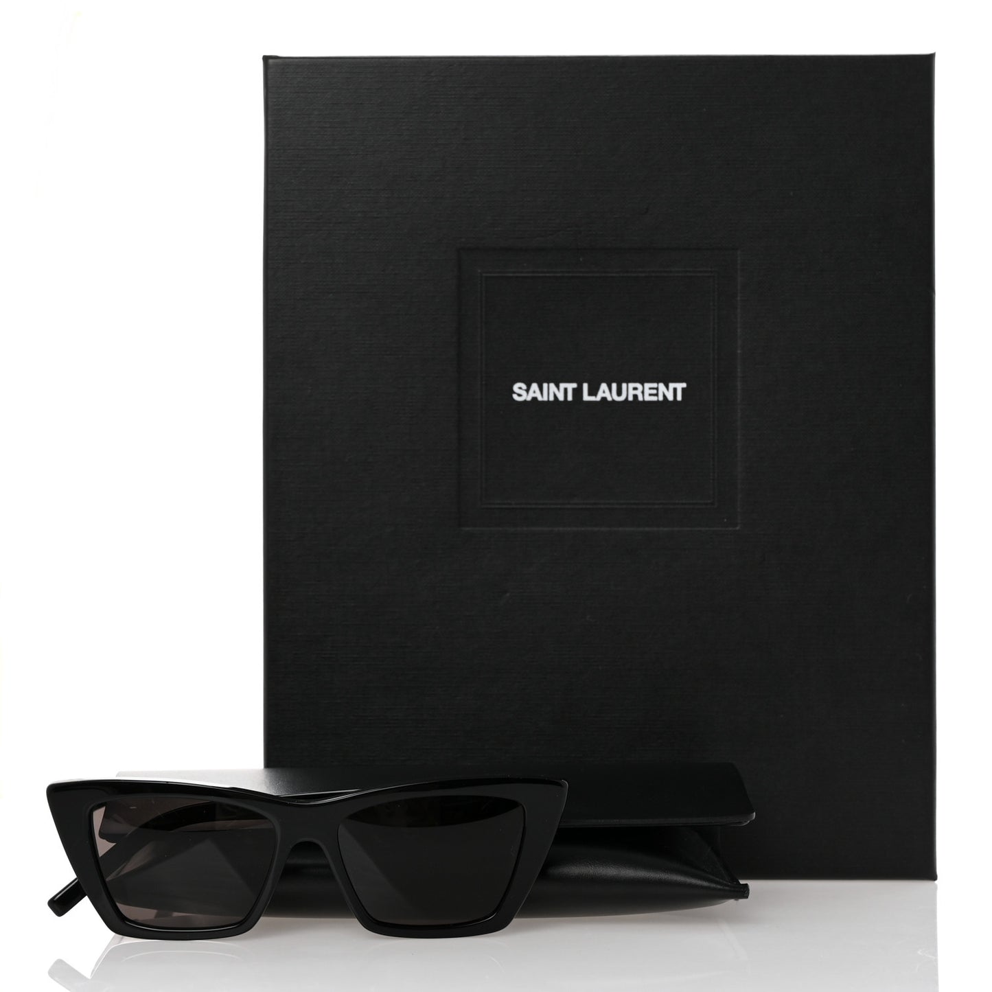 Acetate Mica Cat Eye Sunglasses SL 276 Black