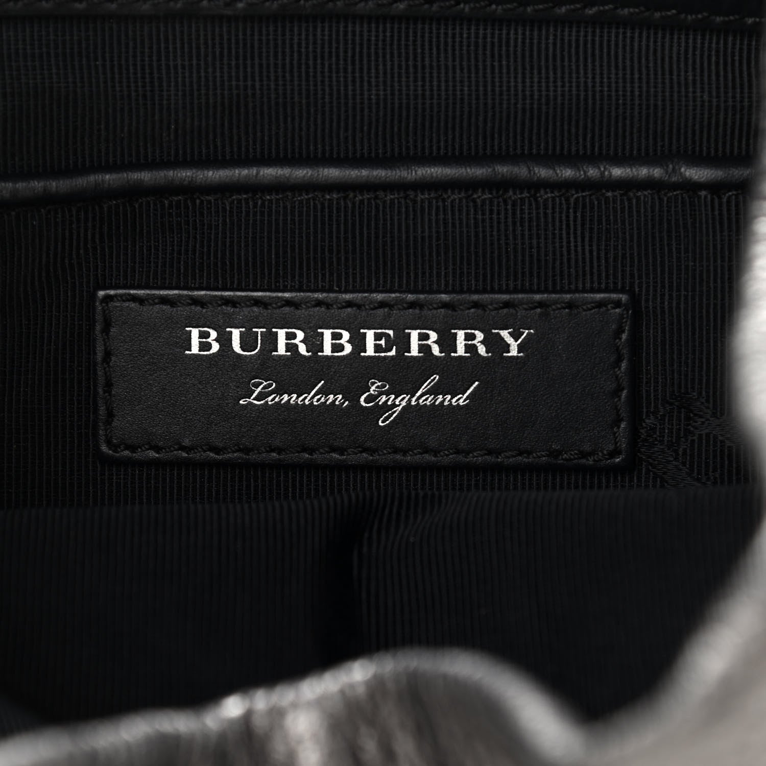 Burberry Metallic Deerskin Medium Rucksack Backpack Dark Grey 6 of 14