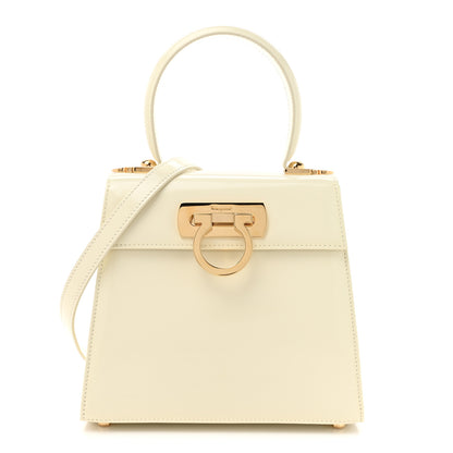 Salvatore Ferragamo Brushed Off Calfskin Small Iconic Top Handle Bag Magnolia 1 of 10