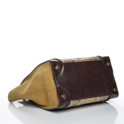 Celine Python Smooth Calfskin Mini Bi-Color Luggage Natural 4 of 8