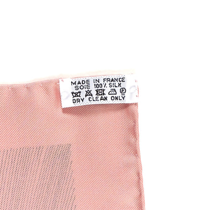 Hermes Silk Our Line Etude Pour Une Parure De Gala Scarf 90 Rose Ballerine Taupe Framboise 4 of 4