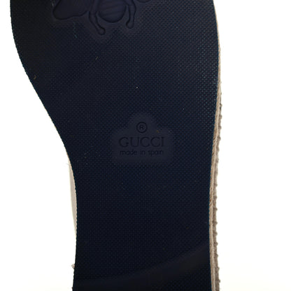 Gucci Canvas Logo Lace-Up Platform Espadrilles 38.5 Greggio Grege 7 of 11