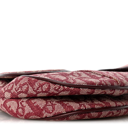 Christian Dior Monogram Saddle Bag Burgundy 8 of 12