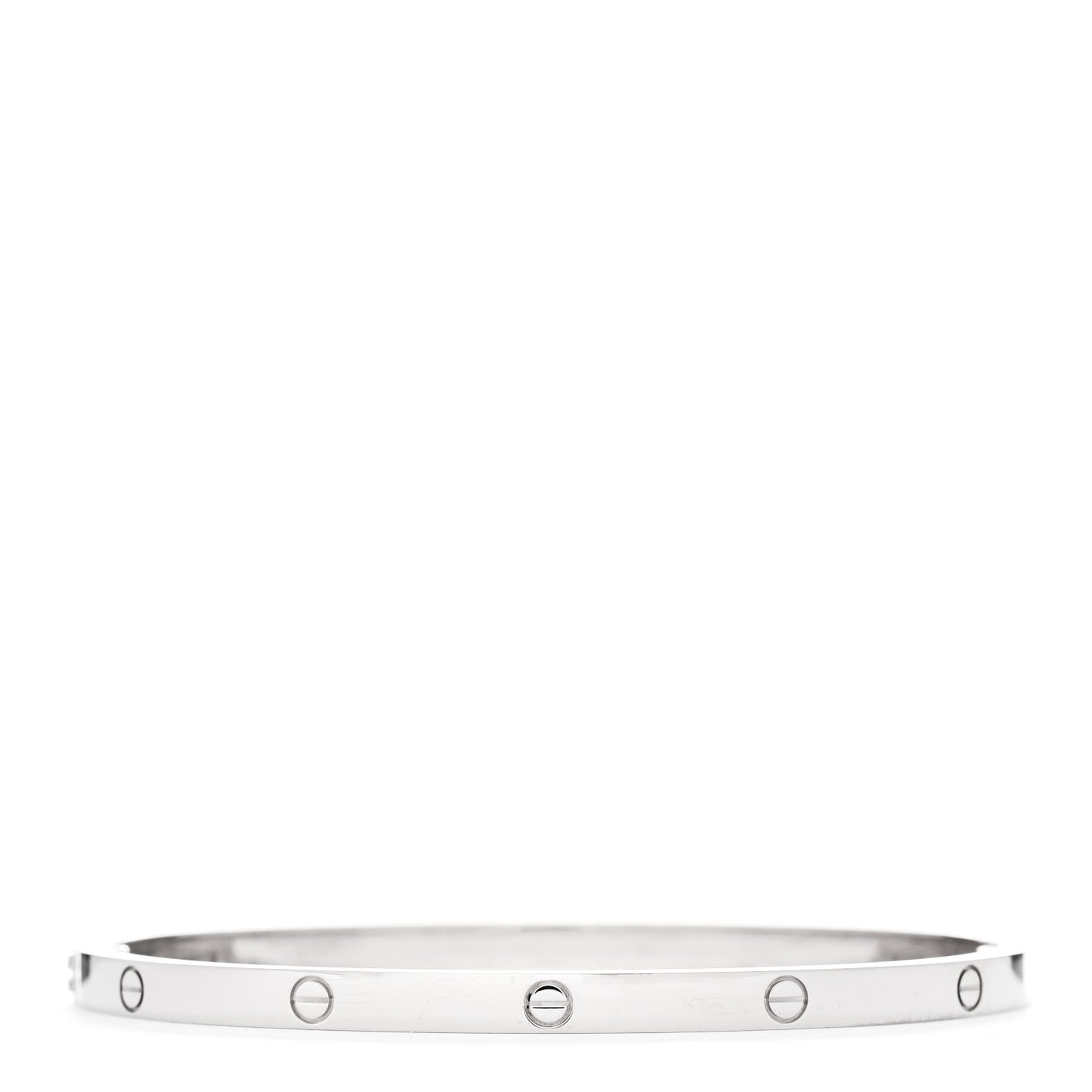 18K White Gold Small LOVE Bracelet 17