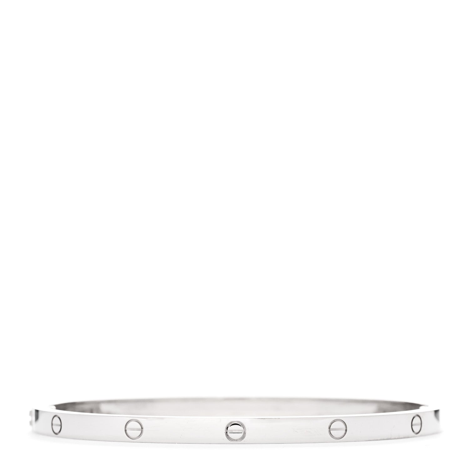 Cartier 18K White Gold Small LOVE Bracelet 17 2 of 4