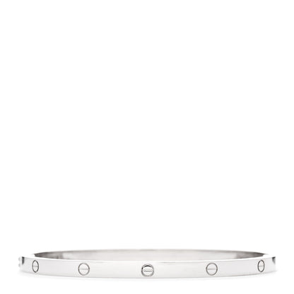 Cartier 18K White Gold Small LOVE Bracelet 17 2 of 4
