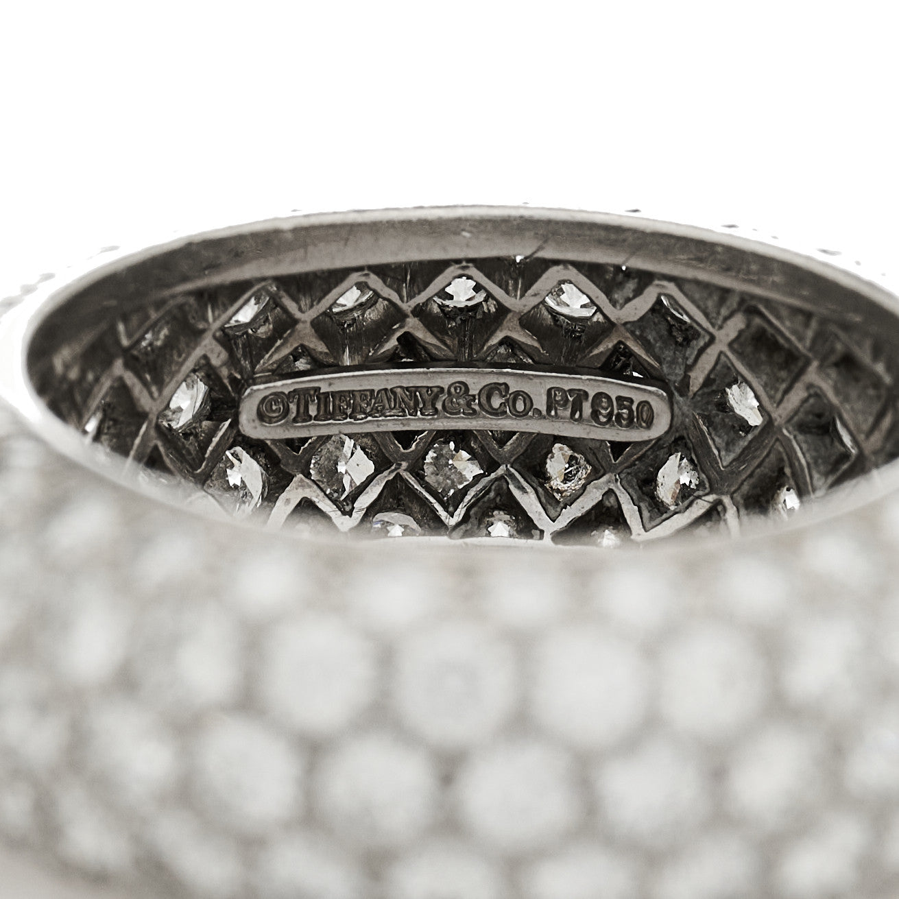 Platinum Diamond Five Row Etoile Band Ring 52 6