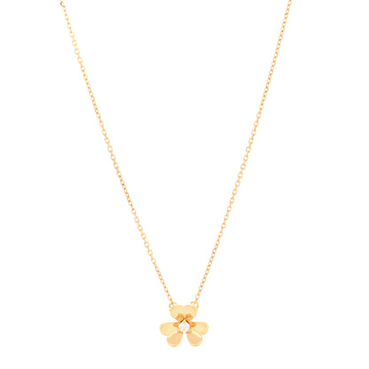 Van Cleef & Arpels 18K Yellow Gold Diamond Mini Frivole Pendant Necklace 1 of 5
