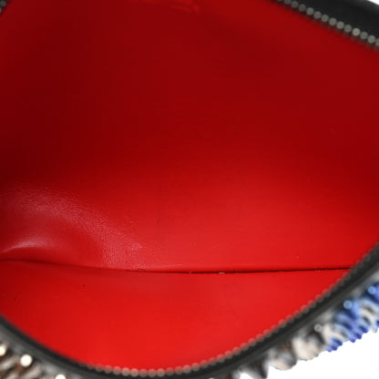 Christian Louboutin Calfskin Spiked Medium Pouch Black 5 of 10