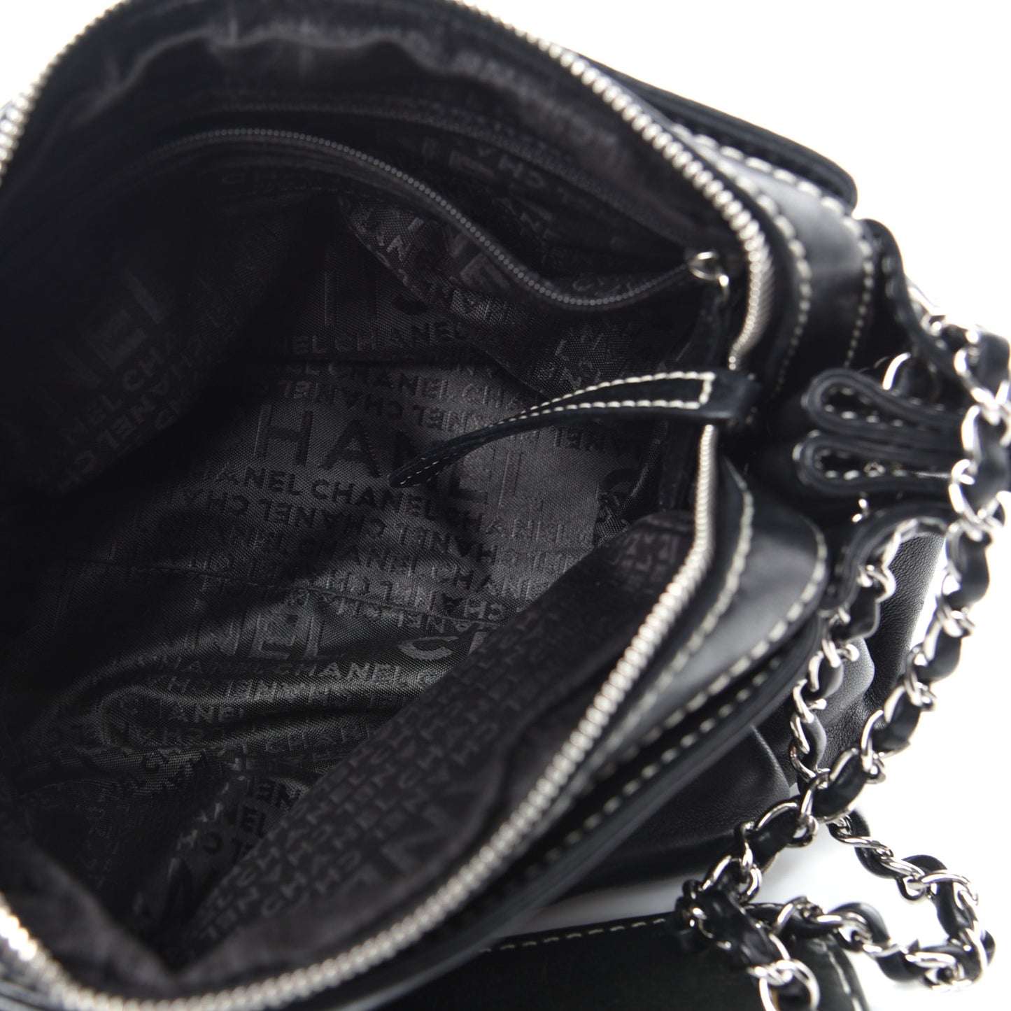 Lambskin Lax Accordion Hobo Black
