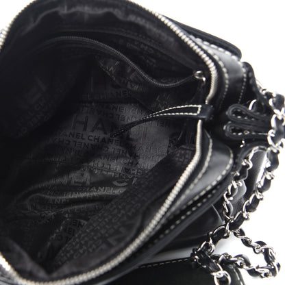 Chanel Lambskin Lax Accordion Hobo Black 5 of 10