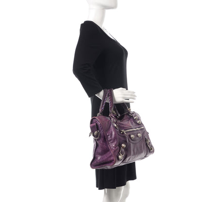 Balenciaga Agneau Giant 21 Silver Hardware City Raisin 3 of 23