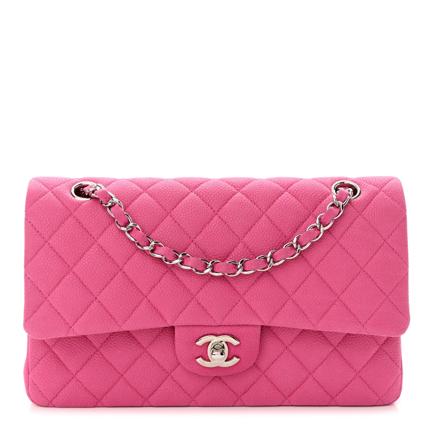 Chanel Iridescent Caviar Quilted Medium Double Flap Pink 1 of 13