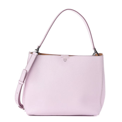 MCM Grained Calfskin Sarah Medium Visetos Hobo Prism Pink 1 of 10