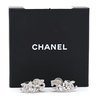 Chanel Crystal Star 5 CC Earrings Silver 5 of 5