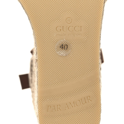 Gucci Nappa Matelasse GG Marmont Ankle Wrap Platform 35/120mm Espadrille Wedges 40 Porcelain Rose 6 of 8