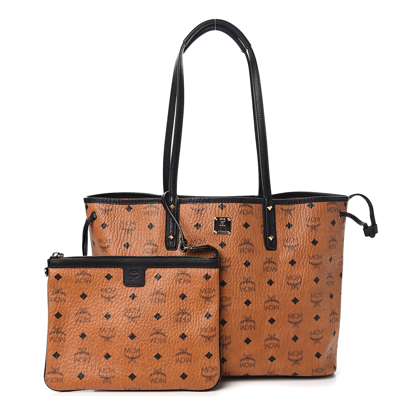 Visetos Medium Project Reversible Shopper Tote Cognac