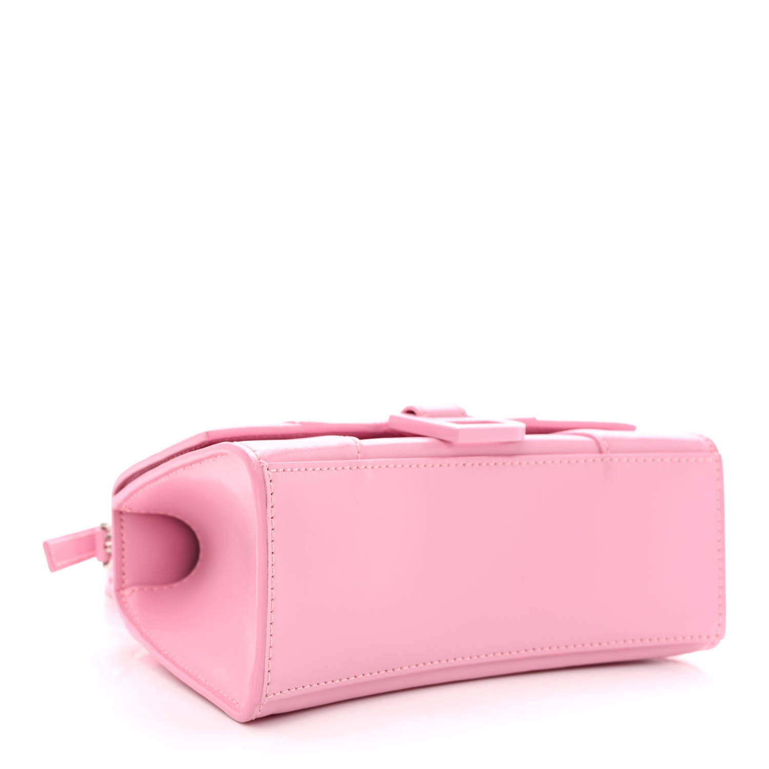 Balenciaga Shiny Box Calfskin Tonal B Hourglass Top Handle Bag XS Candy Pink 4 of 15