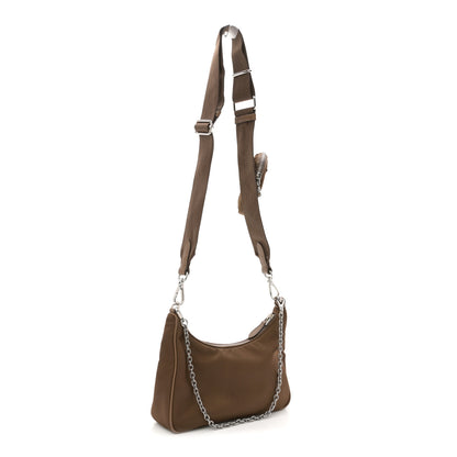 Prada Nylon Re-Edition 2005 Shoulder Bag Cacao 3 of 10