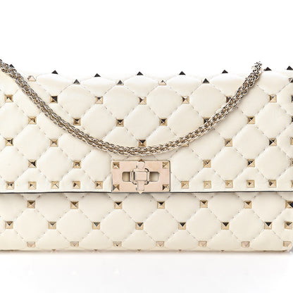 Valentino Garavani Nappa Rockstud Spike Wallet on Chain Light Ivory 5 of 6